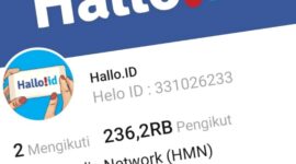 Tangkapan layar jumlah follower akun Hallo.id  (Hallo Media Network) di media sosial platform Helo. (Dok. Hallo Media/Budi Purnomo)