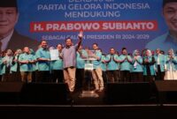 Partai Gelora Indonesia resmi mendukung Prabowo Subianto maju sebagai bakal calon presiden untuk Pemilihan Presiden (Pilpres) 2024. (Dok. Tim Media Prabowo Subianto)
